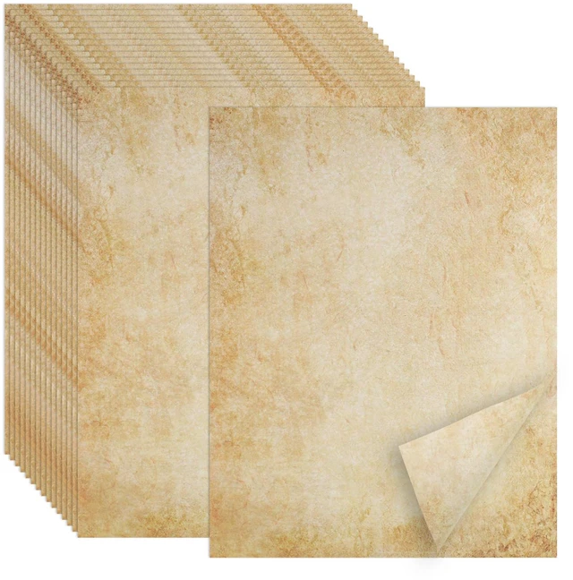 Main image of Joyberg 70PCS Vintage Parchment Paper 8.5x11in for Writing, Letter, Invitation, Resume, Certificate, Art, Craft, Decorative Printer Paper