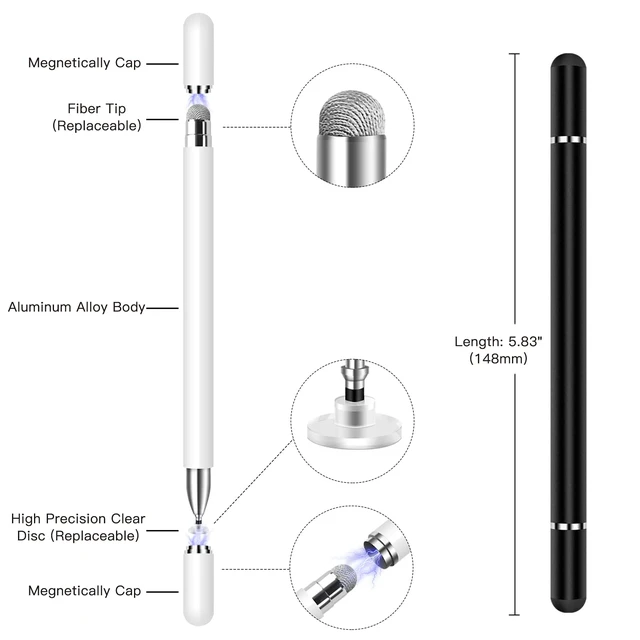Alt view image 4 of 6 - Stylus Pen for Touchscreen iPad, iPhone, Android, Nintendo Switch