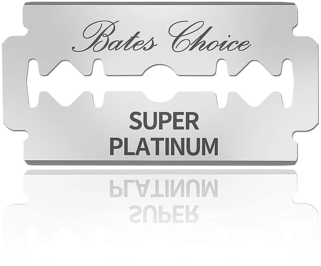 Main image of Bates Double Edge Safety Razor Blades, 40 Pack, Stainless Steel for Smooth Shave