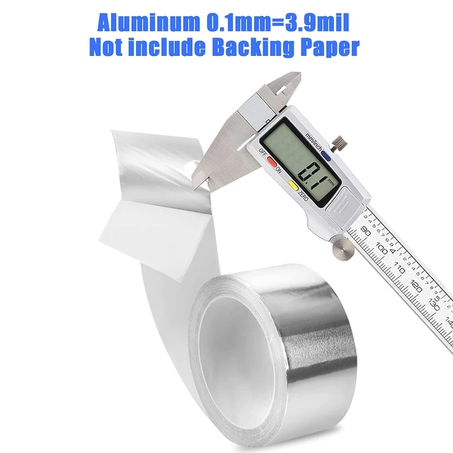 Alt view image 5 of 7 - Romeda Aluminum Foil Tape 2 inch x 65 Feet 3.9 mil Silver Insulation Adhesive Metal Tape High Temperature Heavy Duty for HVAC Ductwork Dryer Vent