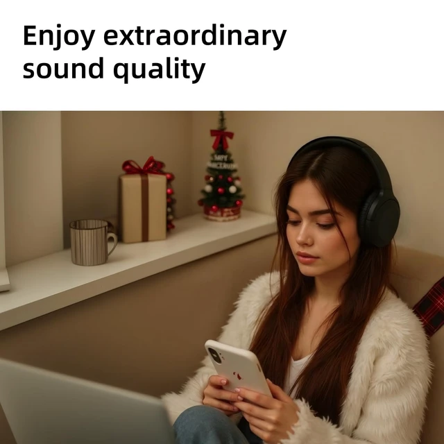 Alt view image 7 of 7 - GU-DI Active Noise Cancelling Wireless Bluetooth Over Ear Headphones