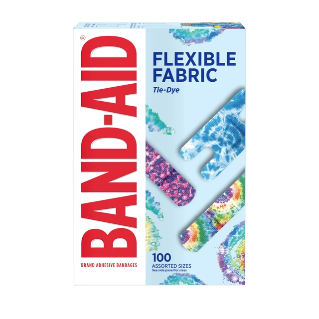 Alt view image 5 of 7 - BAND-AID Flexible Fabric Adhesive Bandages Tie-Dye Designs, 100Ct
