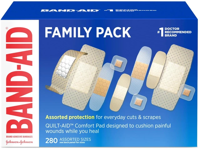 Main image of BAND-AID Brand Adhesive Bandages Family Pack, 280 Count, Assorted Sizes
