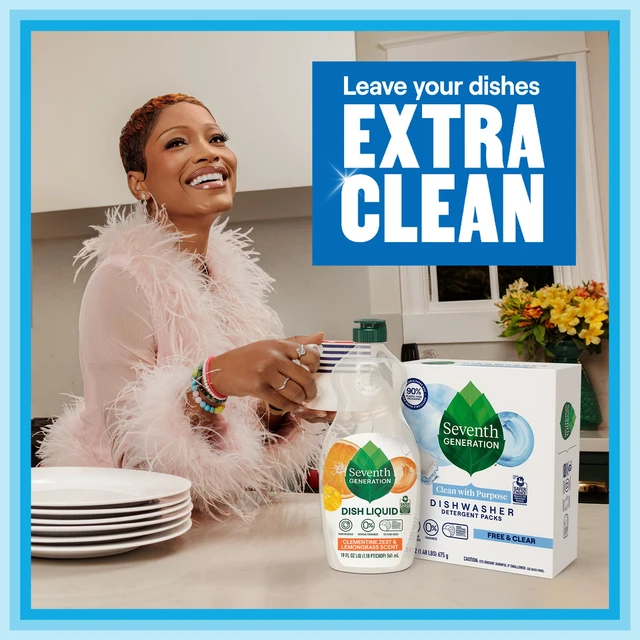 Alt view image 6 of 6 - Seventh Generation Free & Clear Dishwasher Detergent Packs, 72Count
