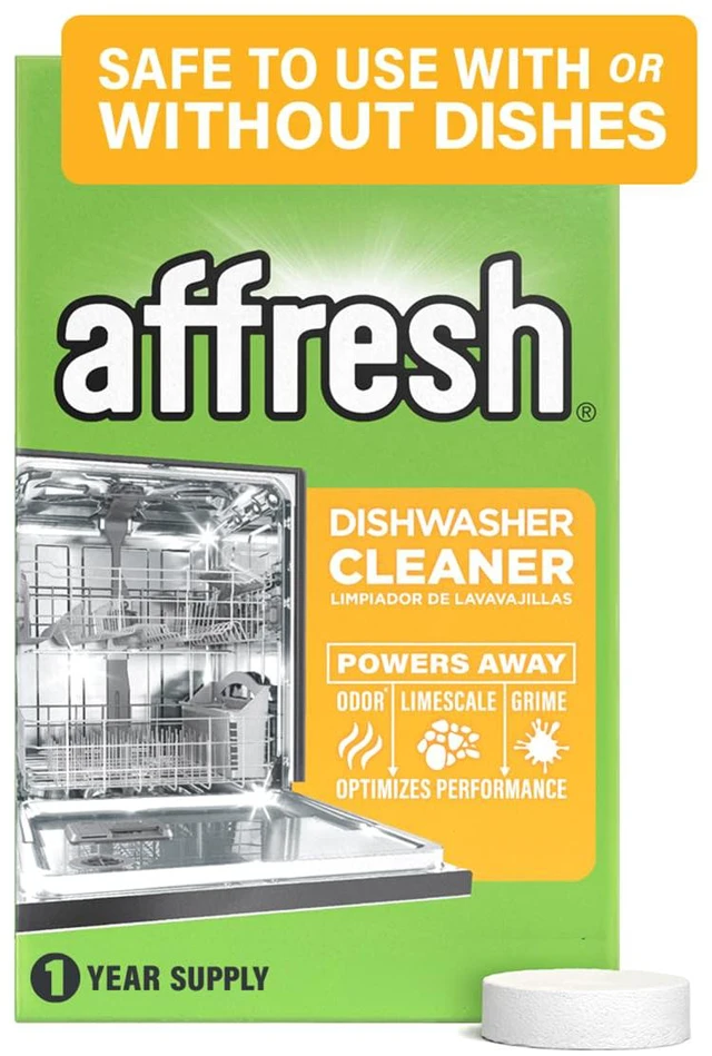 Main image of Affresh Dishwasher Cleaner, Deep-Clean for All Dishwashers, 12 Month Supply