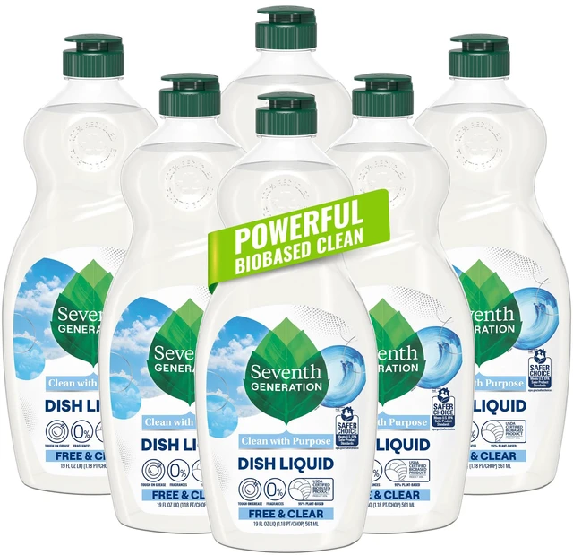 Main image of Seventh Generation Free & Clear Dish Soap, 19 Oz, Pack of 6
