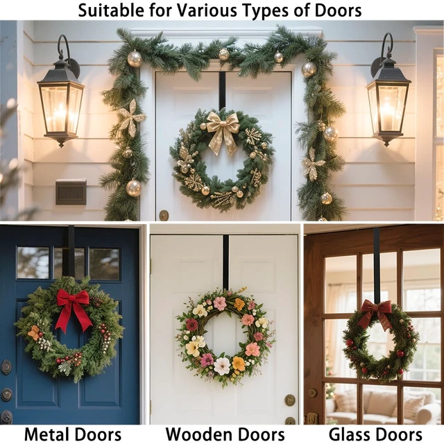 Alt view image 4 of 7 - Sattiyrch 15" Over the Door Wreath Hook for Front Door