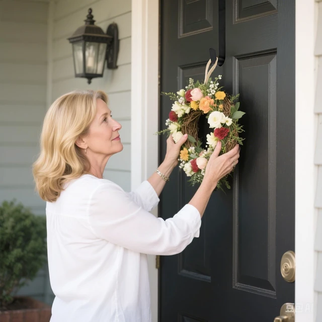 Alt view image 2 of 7 - Sattiyrch 15" Over the Door Wreath Hook for Front Door