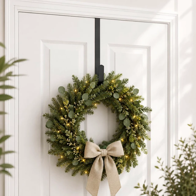 Alt view image 5 of 7 - Sattiyrch 15" Over the Door Wreath Hook for Front Door