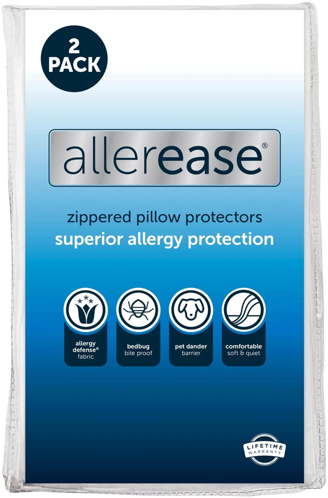 Main image of AllerEase Standard/Queen Allergy Pillow Protector, 2-Pack