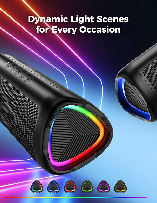 Alt view image 2 of 6 - Bluetooth Speaker 20W HD Sound Portable Wireless IPX5 Waterproof 24H Playtime TWS Pairing (Black)