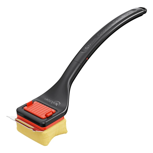 Main image of NEWKITCHEN Bristle Free Grill Brush with Extended Handle and Replaceable Cleaning Head Scraper for Outdoor BBQ