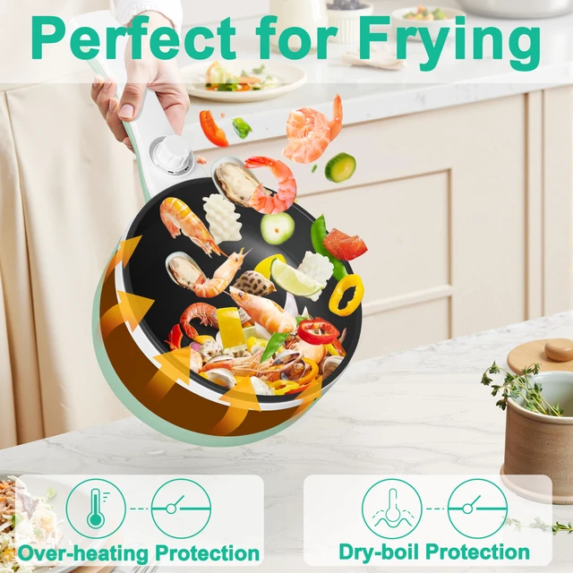 Alt view image 6 of 6 - Dezin 1.5L Non-Stick Portable Electric Hot Pot, Dual Power
