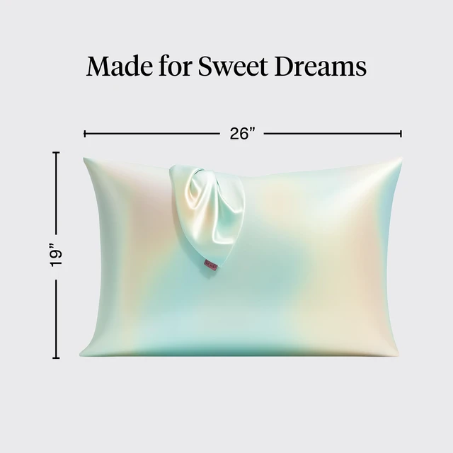 Alt view image 2 of 6 - Kitsch Satin Pillowcase with Zipper, Standard Size, Aura