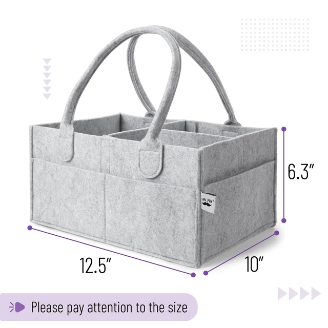 Alt view image 3 of 6 - Mr. Pen Baby Diaper Caddy Organizer, Medium, Gray