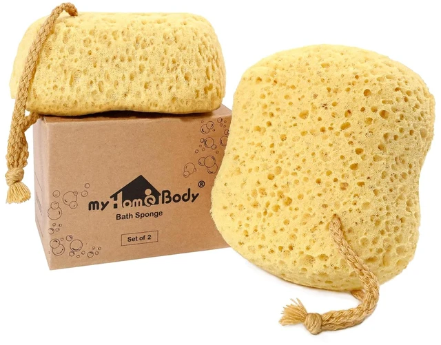 Main image of MyHomeBody Curvy Bath Sponge Foam Loofah 2 Pack