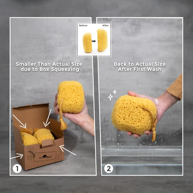 Alt view image 5 of 6 - MyHomeBody Curvy Bath Sponge Foam Loofah 2 Pack