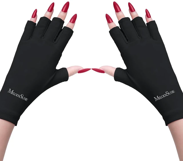 Main image of MelodySusie Premium Fingerless UV Protection Gloves for Gel Manicures