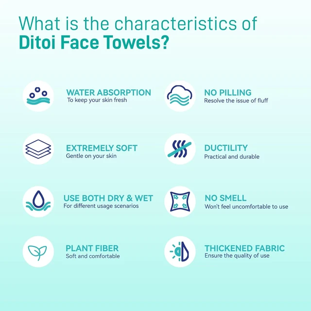 Alt view image 2 of 6 - Ditoi XXL UltraSoft Disposable Face Towels