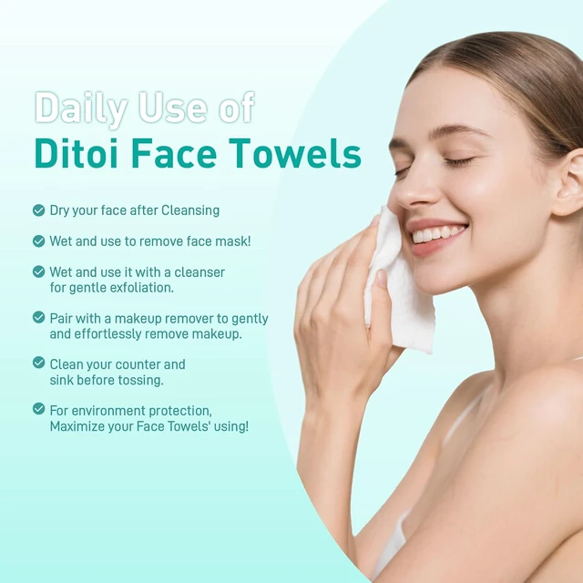Alt view image 6 of 6 - Ditoi XXL UltraSoft Disposable Face Towels
