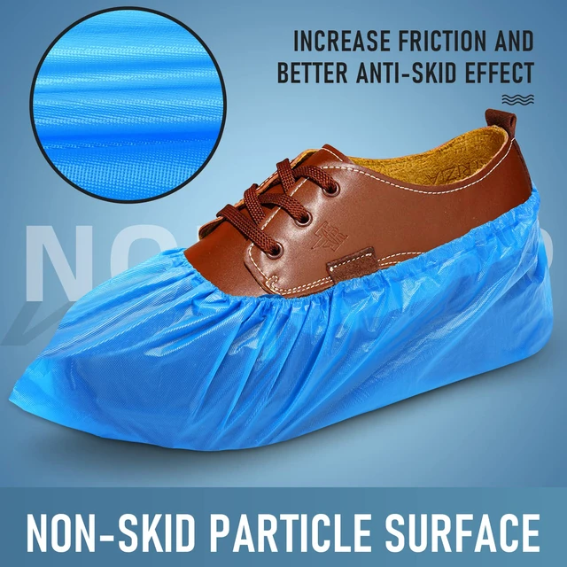 Alt view image 6 of 6 - Buself Disposable Non-Slip Shoe Covers, 50 Pairs (100 Pcs), Waterproof & Recyclable, Fits Men's 11 / Women's 13 US, for Indoor Use