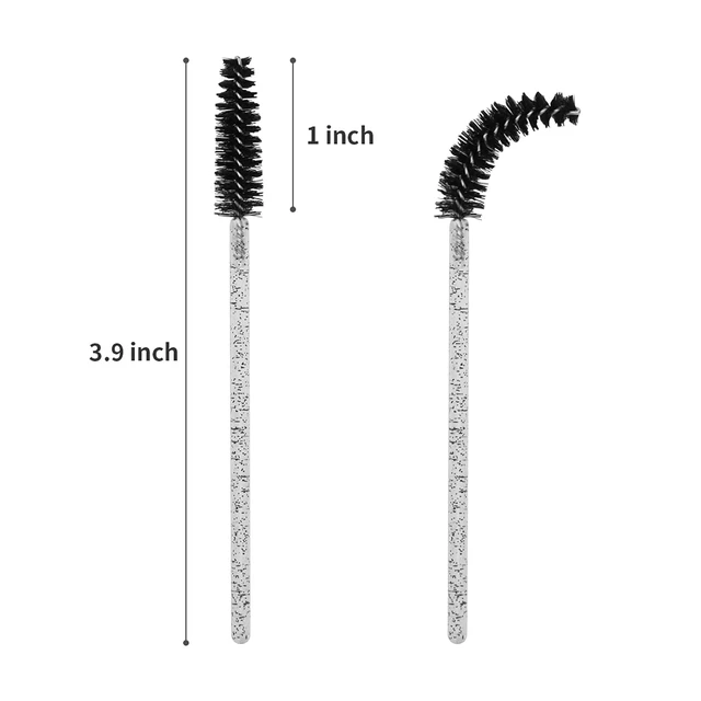 Alt view image 2 of 6 - CHEFBEE 100PCS Disposable Eyelash Spoolies Brush with Container Black