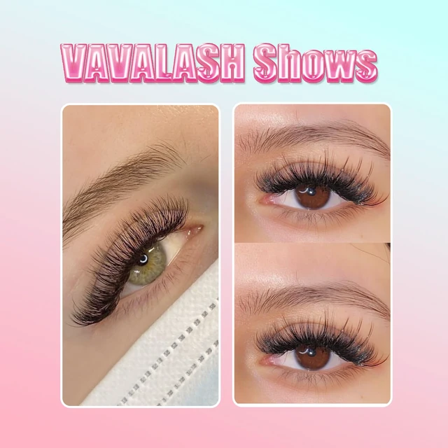 Alt view image 4 of 6 - VAVALASH Premade Russian Volume Fans Lash Extensions, Middle Stem, 8-15mm, 5D-30D, 0.03-0.07 C/D Curl, 320 Fans (10D-0.05-D-8-15mm)