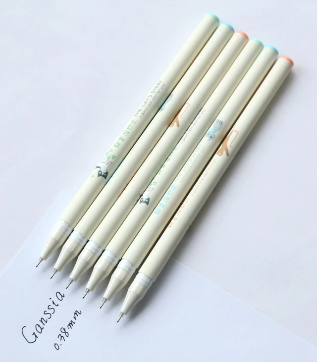 Alt view image 3 of 6 - Colorful Cats Design 0.38mm Gel Pens, Black Ink, 6-Pack
