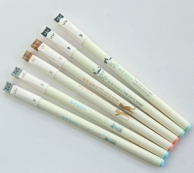 Alt view image 6 of 6 - Colorful Cats Design 0.38mm Gel Pens, Black Ink, 6-Pack