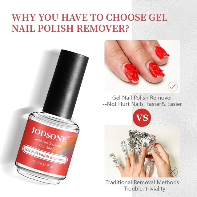 Alt view image 5 of 6 - JODSONE 15ML Gel Nail Polish Remover, No Need Soaking or Wrapping, 3-5 Minutes Easy and Quick