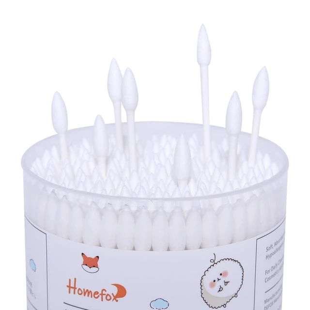 Alt view image 4 of 7 - Spiral Pointed Cotton Swabs 600Count Organic Cotton Paper Stick Tightly Wrapped Double-Sided White Lint-Free