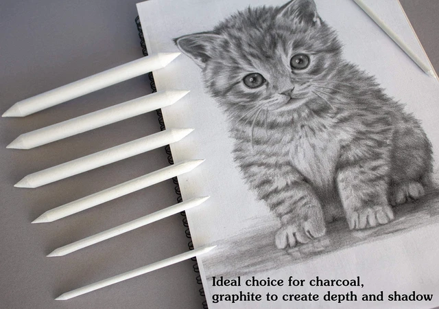 Alt view image 2 of 5 - Norocme 12PCS Blending Stumps and Tortillions Paper Art Blenders