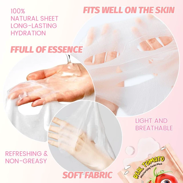 Alt view image 2 of 6 - Kaely 10 Pack Fruit Face Masks for Kids, Teens, Girls, Women - Spa Day Kit, Party Favors, Gifts Set, Moisturizing & Soothing Sheet Masks for All Skin Types (01)