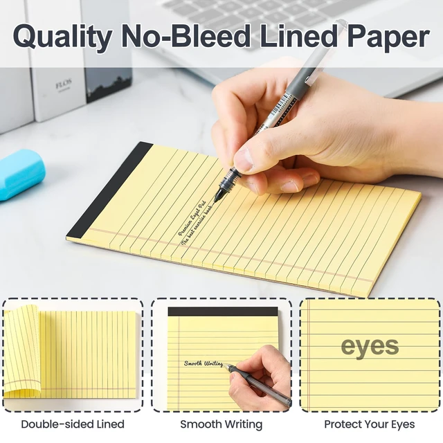 Alt view image 5 of 6 - VITEVER Small Note Pads 5x8, 7 Pack, College Narrow Ruled, Perforated, Lined, 30 Sheets Each, Multicolor