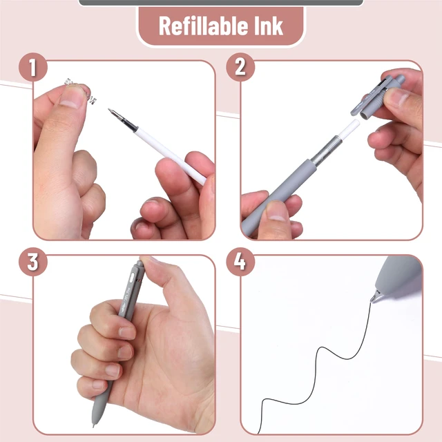 Alt view image 4 of 7 - Mr. Pen- Retractable Gel Pens, 6 Pack, Black Ink, Morandi Barrels