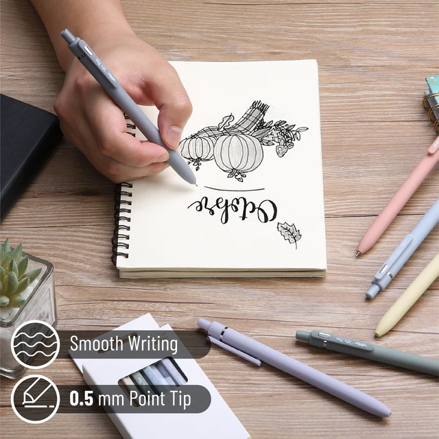 Alt view image 3 of 7 - Mr. Pen- Retractable Gel Pens, 6 Pack, Black Ink, Morandi Barrels
