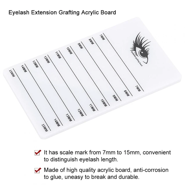 Alt view image 6 of 7 - Eyelash Extensions Tray, Acrylic Eyelash Storage Box Lash Holder Eyelash Board 7-15mm Lashes Extension Stand Eyelash Storage Box Eyelash Grafting Planting Acrylic Board Individual Eyelashes Tray
