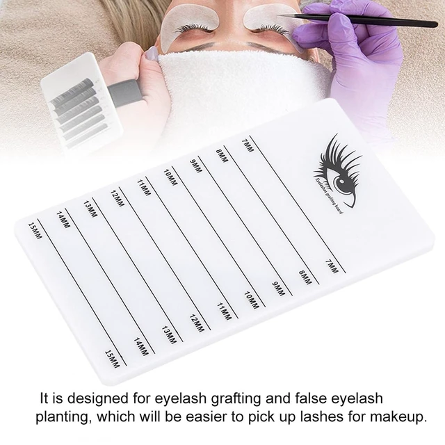 Alt view image 4 of 7 - Eyelash Extensions Tray, Acrylic Eyelash Storage Box Lash Holder Eyelash Board 7-15mm Lashes Extension Stand Eyelash Storage Box Eyelash Grafting Planting Acrylic Board Individual Eyelashes Tray