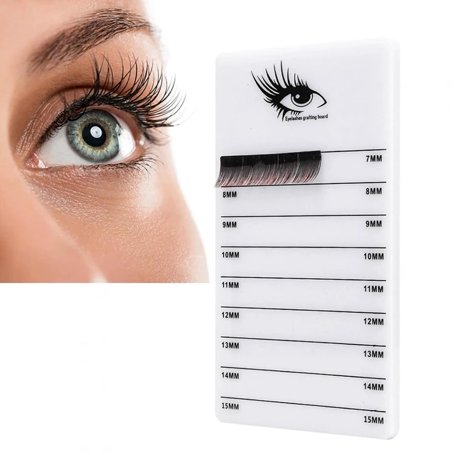 Alt view image 7 of 7 - Eyelash Extensions Tray, Acrylic Eyelash Storage Box Lash Holder Eyelash Board 7-15mm Lashes Extension Stand Eyelash Storage Box Eyelash Grafting Planting Acrylic Board Individual Eyelashes Tray