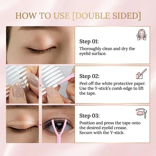 Alt view image 4 of 6 - Eye Charm Eye Lid Tape & Eye Tape for Hooded Eyes (Double-Sided 3mm)-176P)