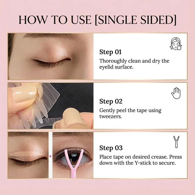 Alt view image 2 of 6 - Eye Charm Eye Lid Tape & Eye Tape for Hooded Eyes (Double-Sided 3mm)-176P)
