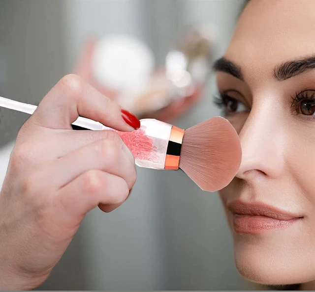 Alt view image 7 of 7 - AKOAK 1 Pack Makeup Brush Wine Glass Blush Brush Super Soft Fibre Bristles with Long Brush Handle Perfect for Application and Foundation