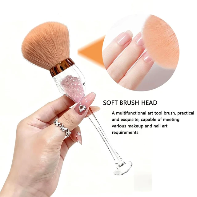 Alt view image 6 of 7 - AKOAK 1 Pack Makeup Brush Wine Glass Blush Brush Super Soft Fibre Bristles with Long Brush Handle Perfect for Application and Foundation