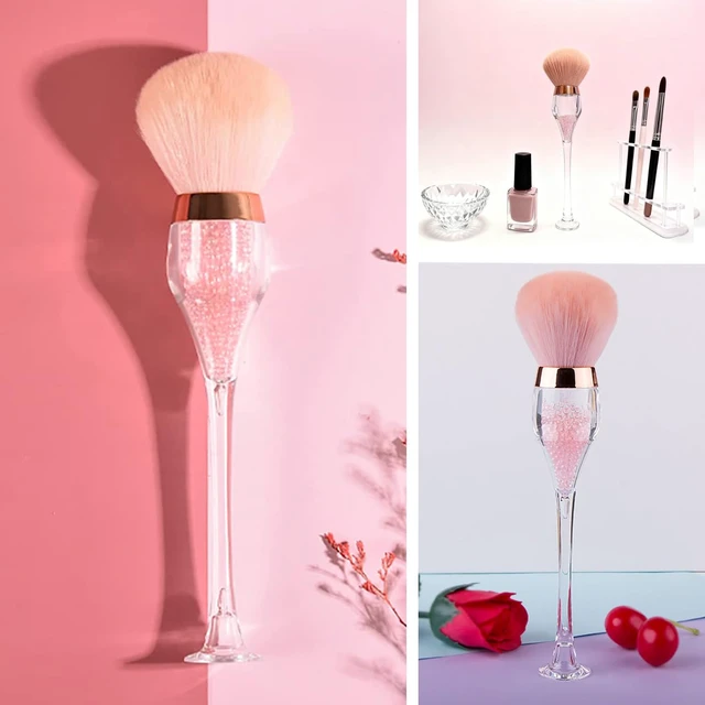 Alt view image 3 of 7 - AKOAK 1 Pack Makeup Brush Wine Glass Blush Brush Super Soft Fibre Bristles with Long Brush Handle Perfect for Application and Foundation