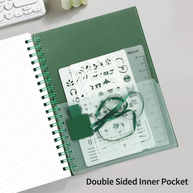 Alt view image 6 of 6 - RETTACY Dotted Journal Notebook, 300 Pages, A5 Medium Size (5.7'' × 8.2'')