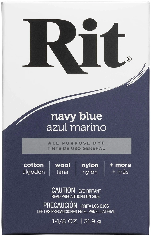 Main image of Rit Dye 3-30 Powdered Fabric Dye, Navy Blue