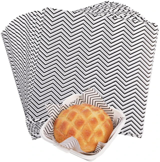Main image of GeeRic 100 Sheets Deli Wax Paper for Food,7 * 7 inch Greaseproof Sandwich Wrapping Paper, 2026 Deli Parchment Basket Liners Holiday Treats, Candy, Cookies Black