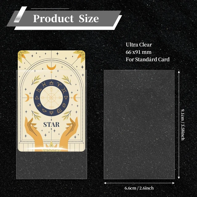 Alt view image 3 of 7 - sdroceRyaM 500pcs Card Sleeves, Clear Baseball Card Sleeves Trading Cards Sleeves Plastic Card Protector for Standard Cards Fit for MTG, Baseball Cards, Sports Cards, Game Cards,2.6 x 3.6 Inches