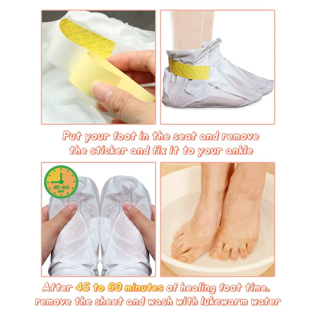 Alt view image 6 of 7 - Elizavecca/Foot Peel /1 Foot Pack 2 Pairs Foot Mask - Boots for Exfoliating/foot pack review/foot pack before and after