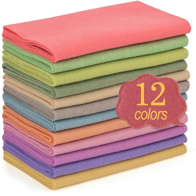 Main image of XSEINO 12 Rolls 8"x35" 1.4mm Thick Soft Felt Fabric Sheet 12 Assorted Morandi Series Colors Felt Pack for DIY Craft Sewing Squares Nonwoven Patchwork